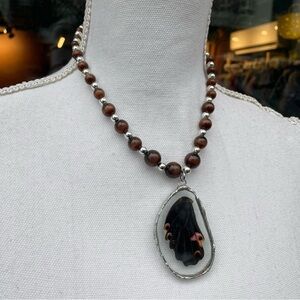 Handmade Beaded Butterfly Necklace